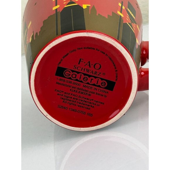 FAO Schwarz New York City Red Christmas Nutcracker Soldier Ceramic Coffee Mug - Picture 12 of 15